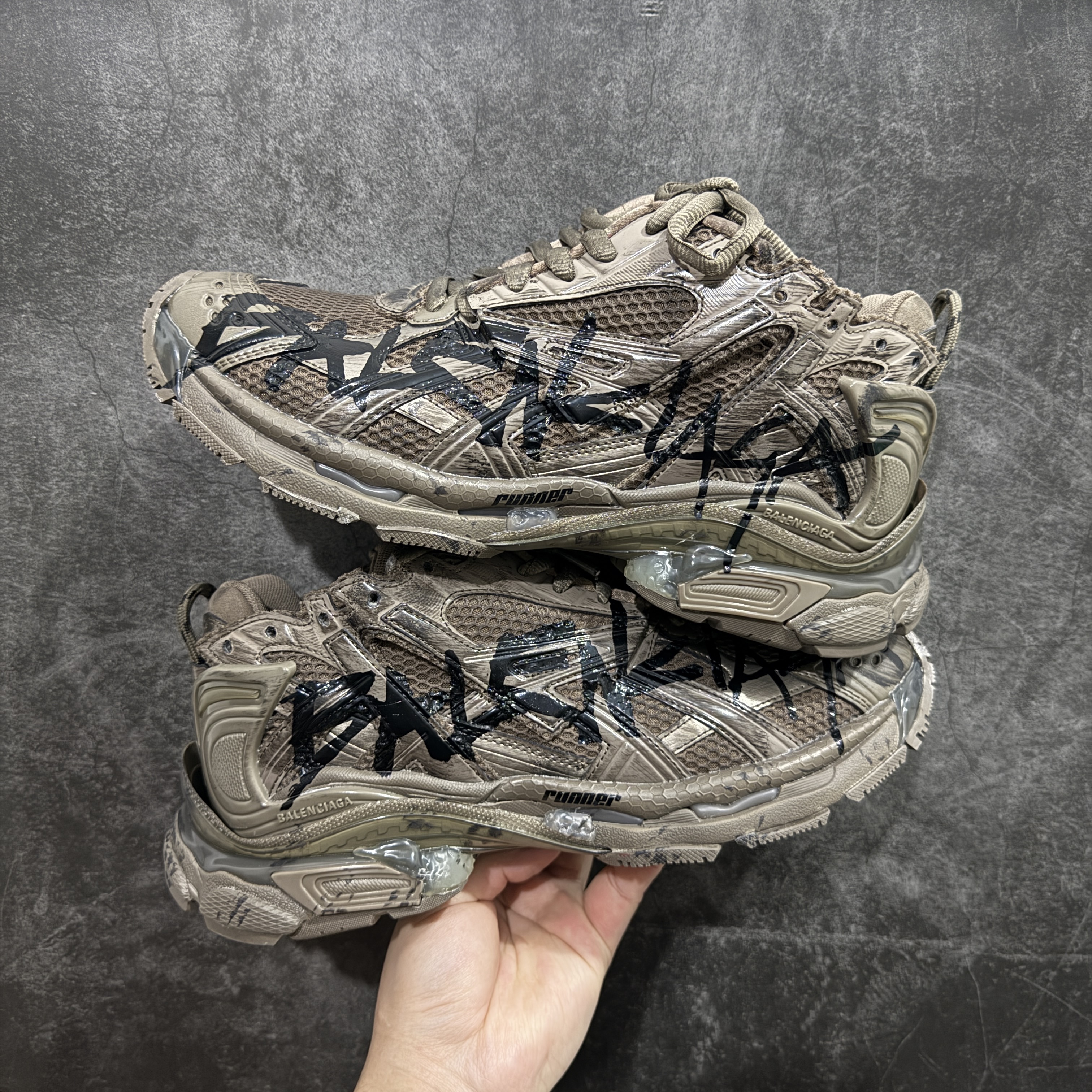 Balenciaga Runner Graffiti Sneaker  men's and women's sneakers