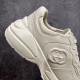 Gucci Rhyton Men's & Women's Athleisure Sneakers Ivory Leather Rhyton Vintage Gucci Logo 