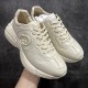 Gucci Rhyton Men's & Women's Athleisure Sneakers Ivory Leather Rhyton Vintage Gucci Logo 