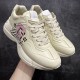 Gucci Rhyton Men's & Women's Athleisure Sneakers Ivory Leather Rhyton Vintage Gucci Logo 