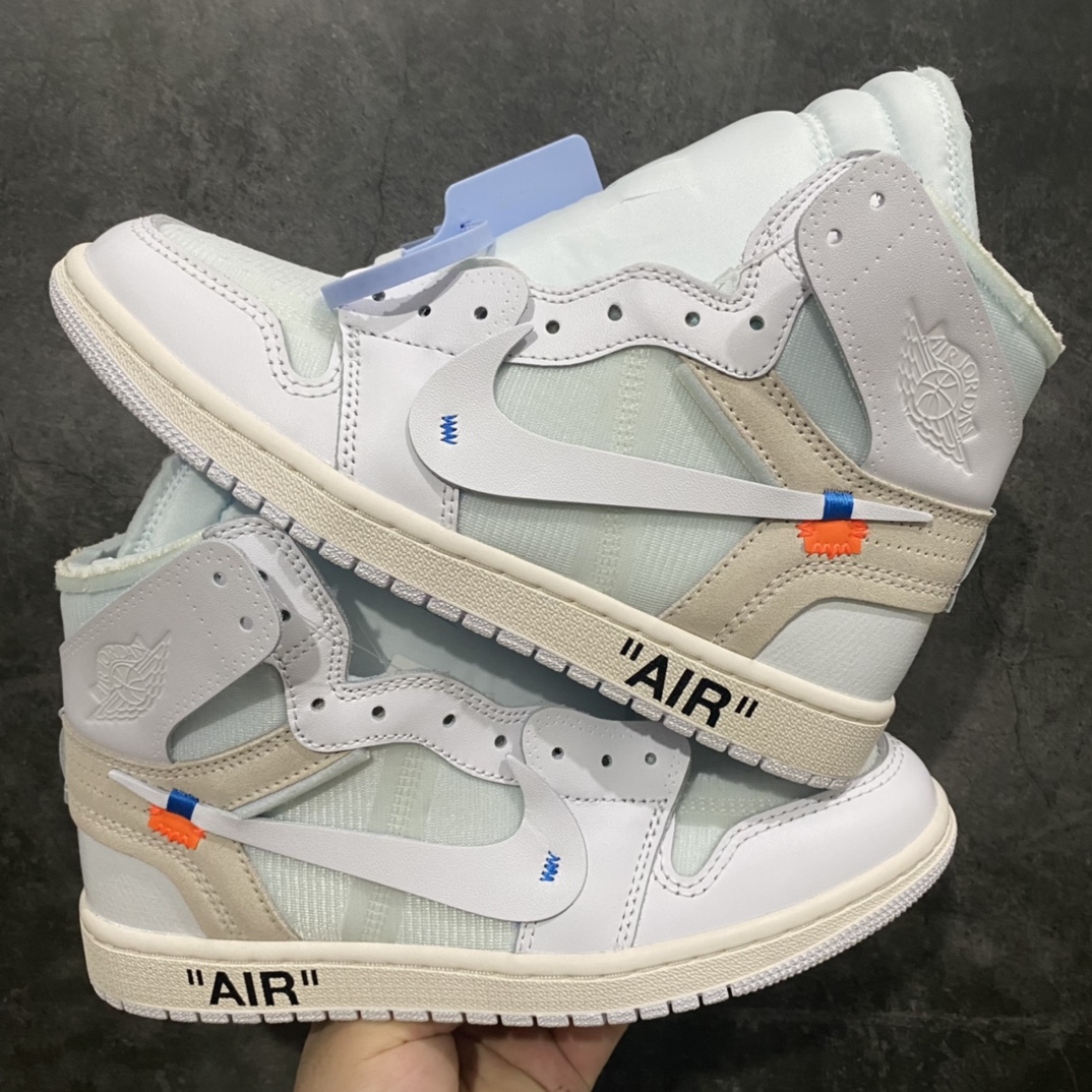 Off-White x Air Jordan 1 Retro High OG 'White' Men's & Women's Basketball Shoes AQ0818-100