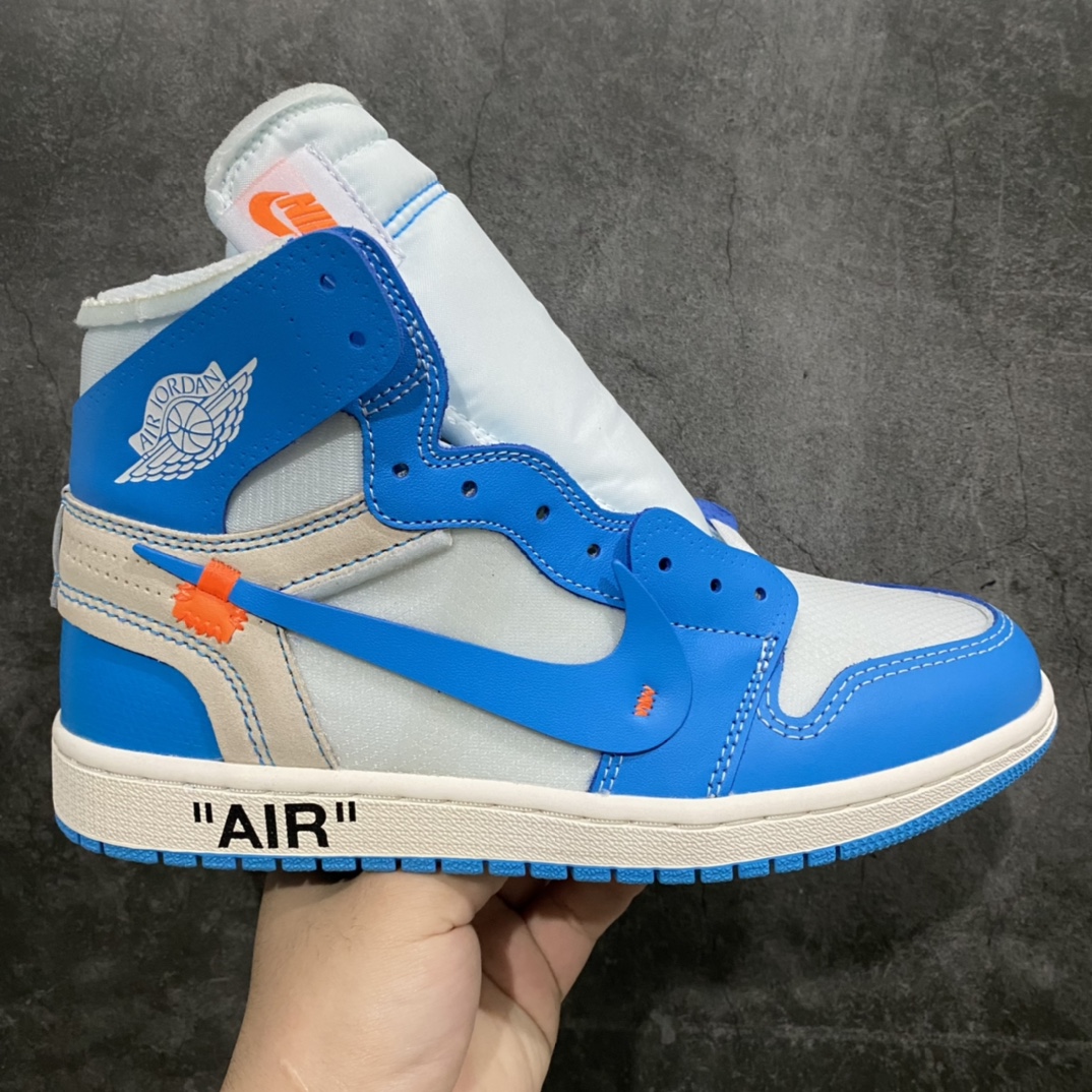 Off White x Air Jordan 1 Retro High OG UNC Men's & Women's Basketball Shoes AQ0818-148