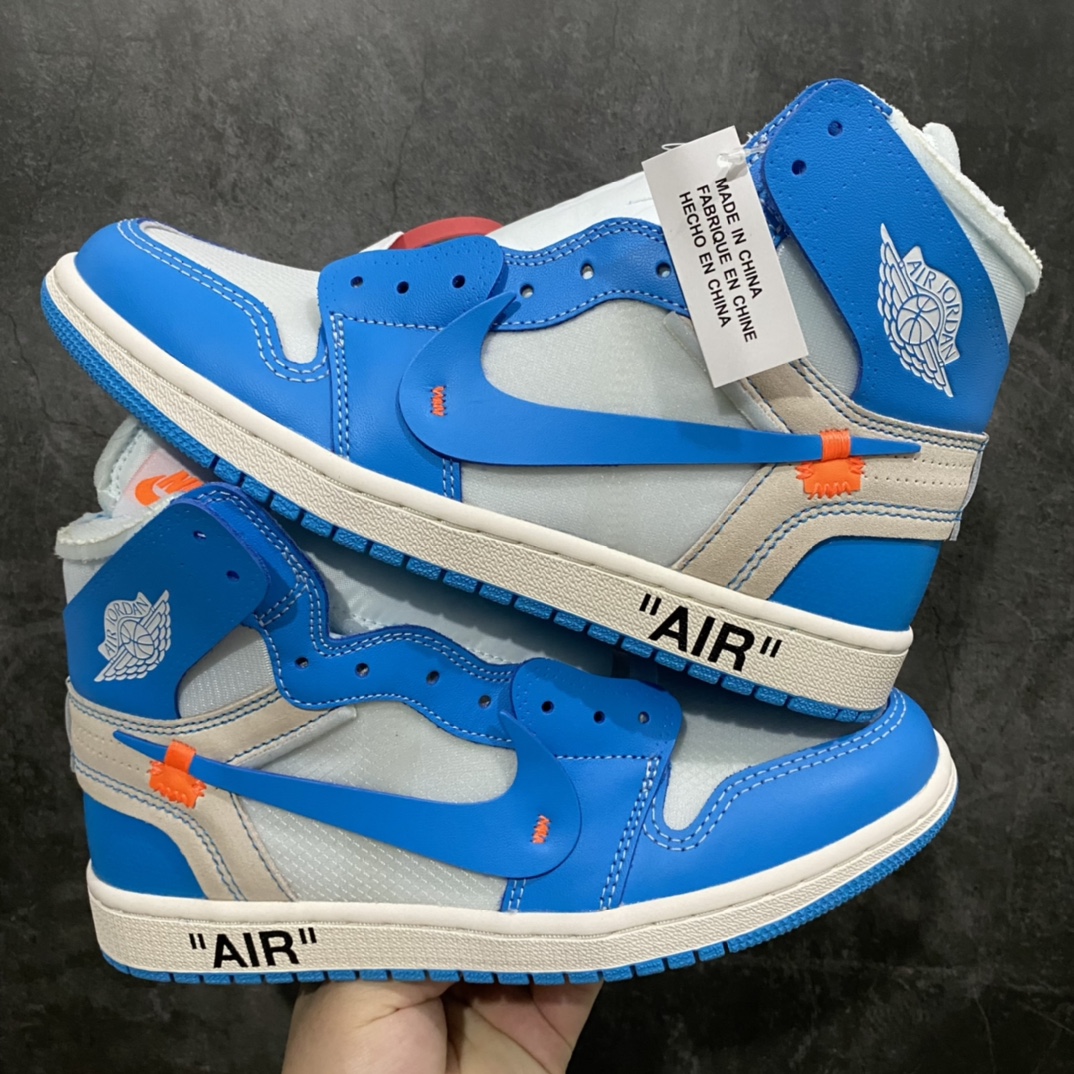 Off White x Air Jordan 1 Retro High OG UNC Men's & Women's Basketball Shoes AQ0818-148