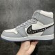 Dior x Air Jordan 1 High Men's & Women's Sneakers Basketball Shoes CN8607 002