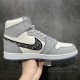 Dior x Air Jordan 1 High Men's & Women's Sneakers Basketball Shoes CN8607 002