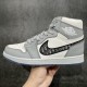 Dior x Air Jordan 1 High Men's & Women's Sneakers Basketball Shoes CN8607 002