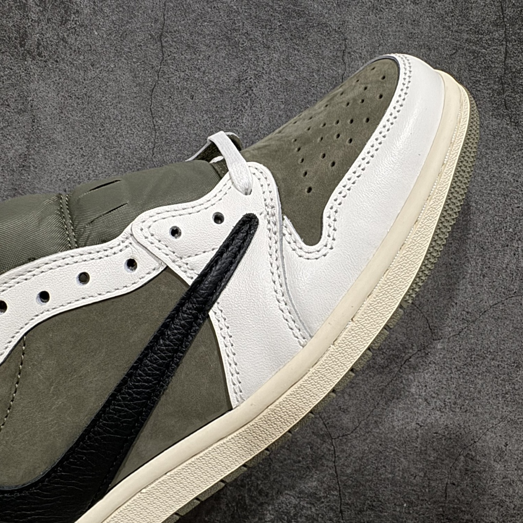 Travis Scott X Air Jordan 1 Low OG ''Medium Olive'' Black Sail Men's & Women's Sneakers DM7866-200