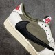 Travis Scott X Air Jordan 1 Low OG ''Medium Olive'' Black Sail Men's & Women's Sneakers DM7866-200