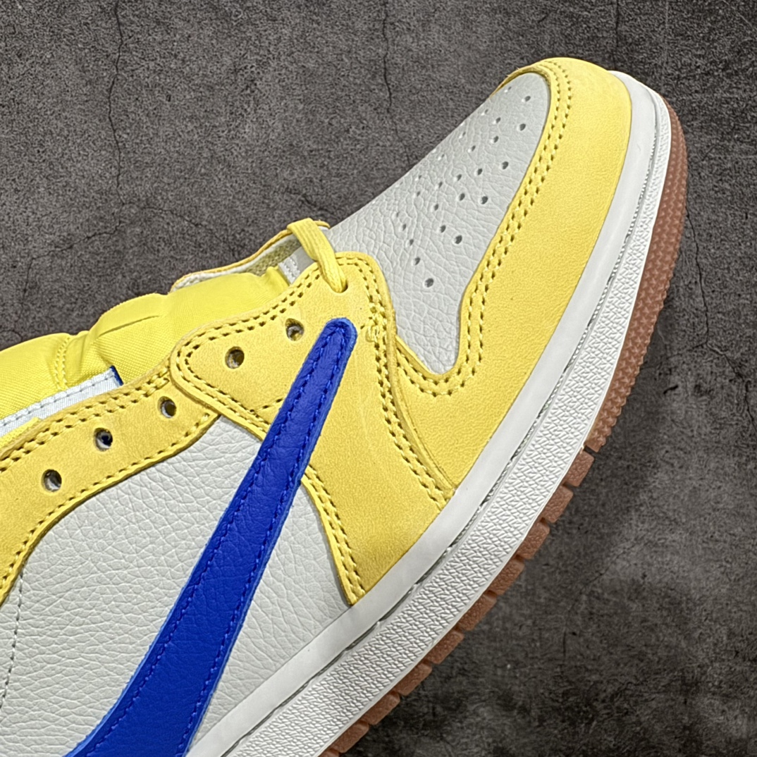 Travis Scott x Air Jordan 1 Retro Low OG SP Canary Men's and Women's Sneakers DZ4137-700