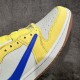 Travis Scott x Air Jordan 1 Retro Low OG SP Canary Men's and Women's Sneakers DZ4137-700