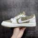 Travis Scott x Air Jordan 1 Low Golf 'Neutral Olive' Men's and Women's Sneakers FZ3124-200