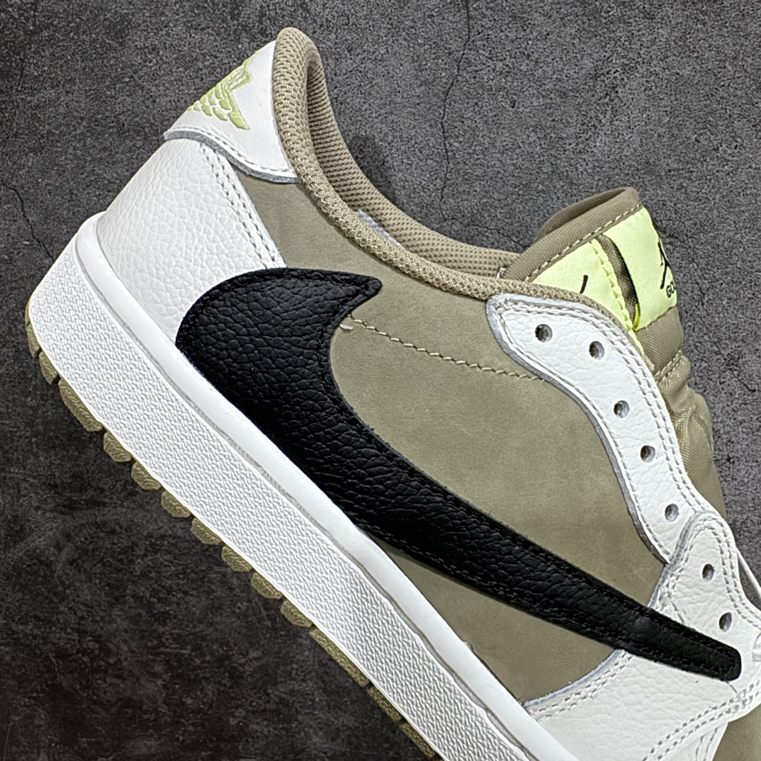 Travis Scott x Air Jordan 1 Low Golf 'Neutral Olive' Men's and Women's Sneakers FZ3124-200