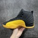  Air Jordan 12 Retro Black University Gold Men's Basketball Shoes 130690-070