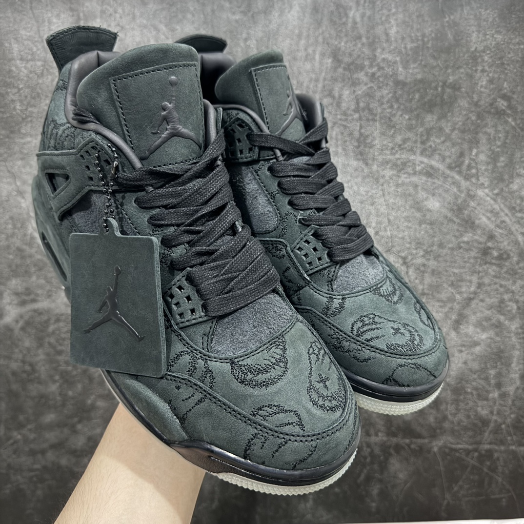 KAWS x Air Jordan 4 Retro 'Black' Men's Basketball Shoe 930155 001