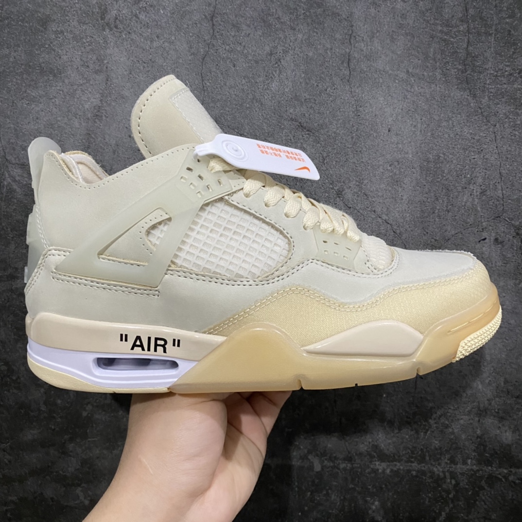 Off White x Air Jordan 4 Retro SP Sail Men's & Women's Basketball Shoes CV9388-100