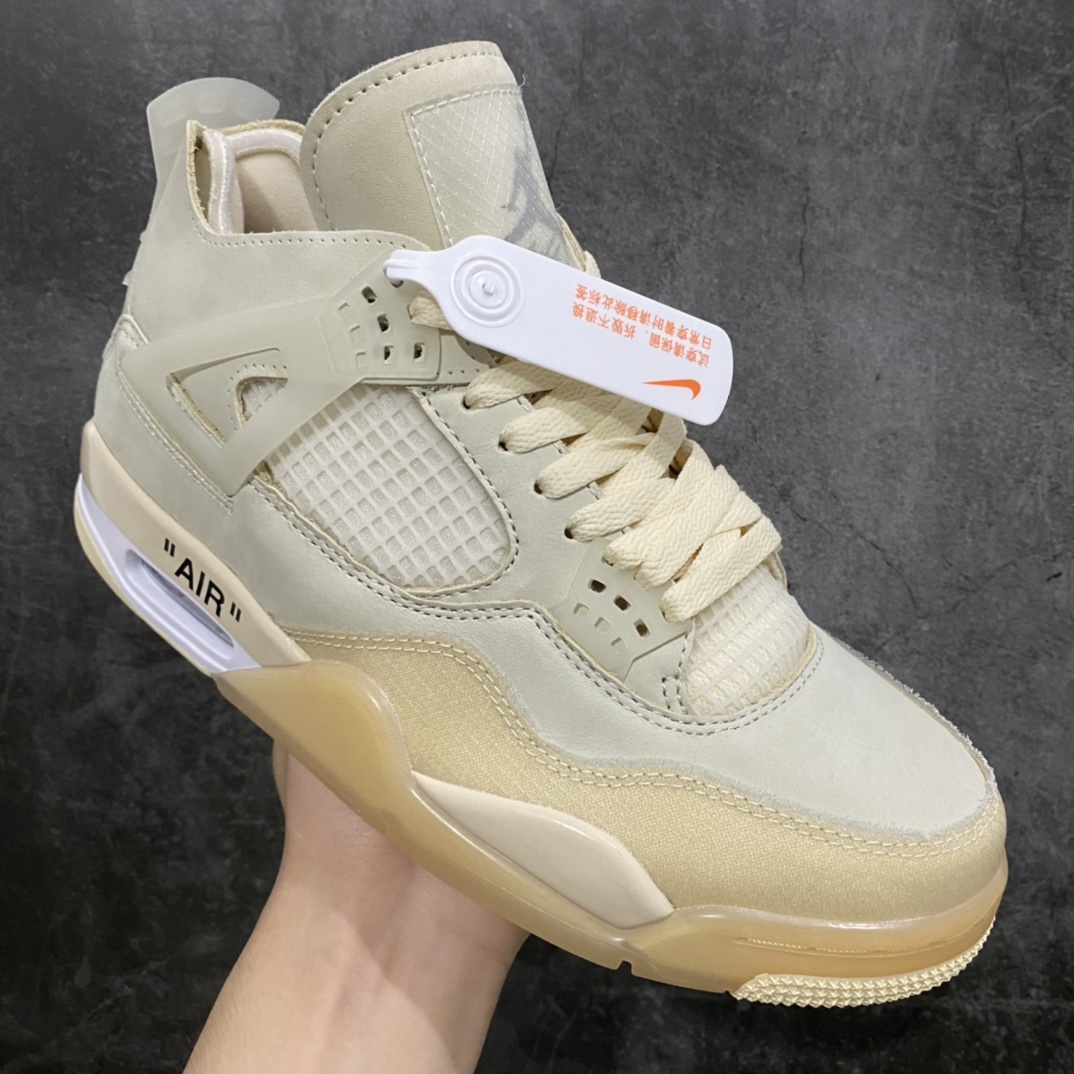 Off White x Air Jordan 4 Retro SP Sail Men's & Women's Basketball Shoes CV9388-100