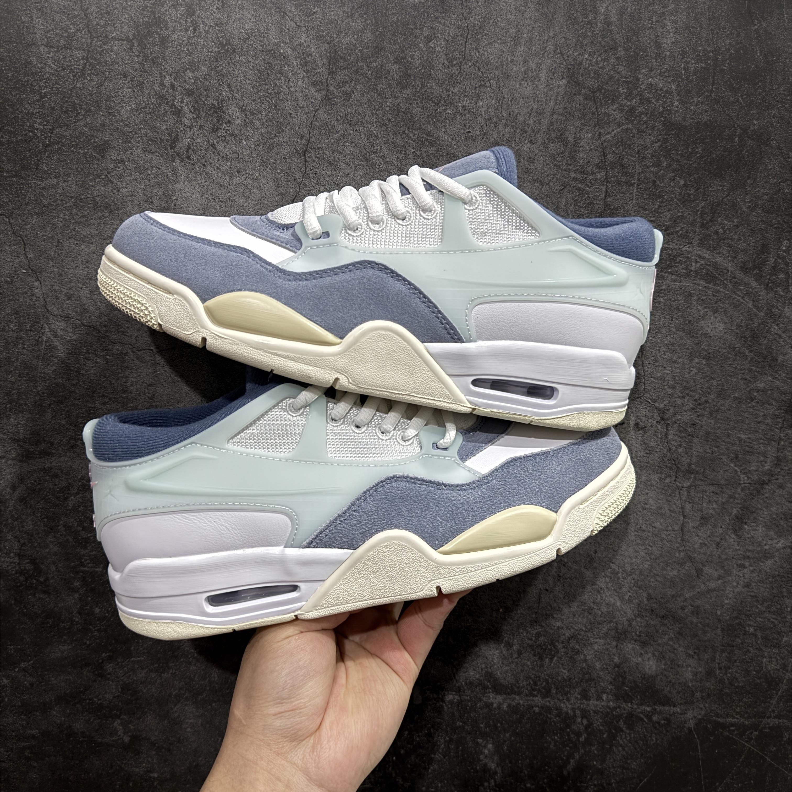 Air Jordan 4 RM 'Diffused Blue Ashen Slate' Men's & Women's Sneakers FQ7939-101