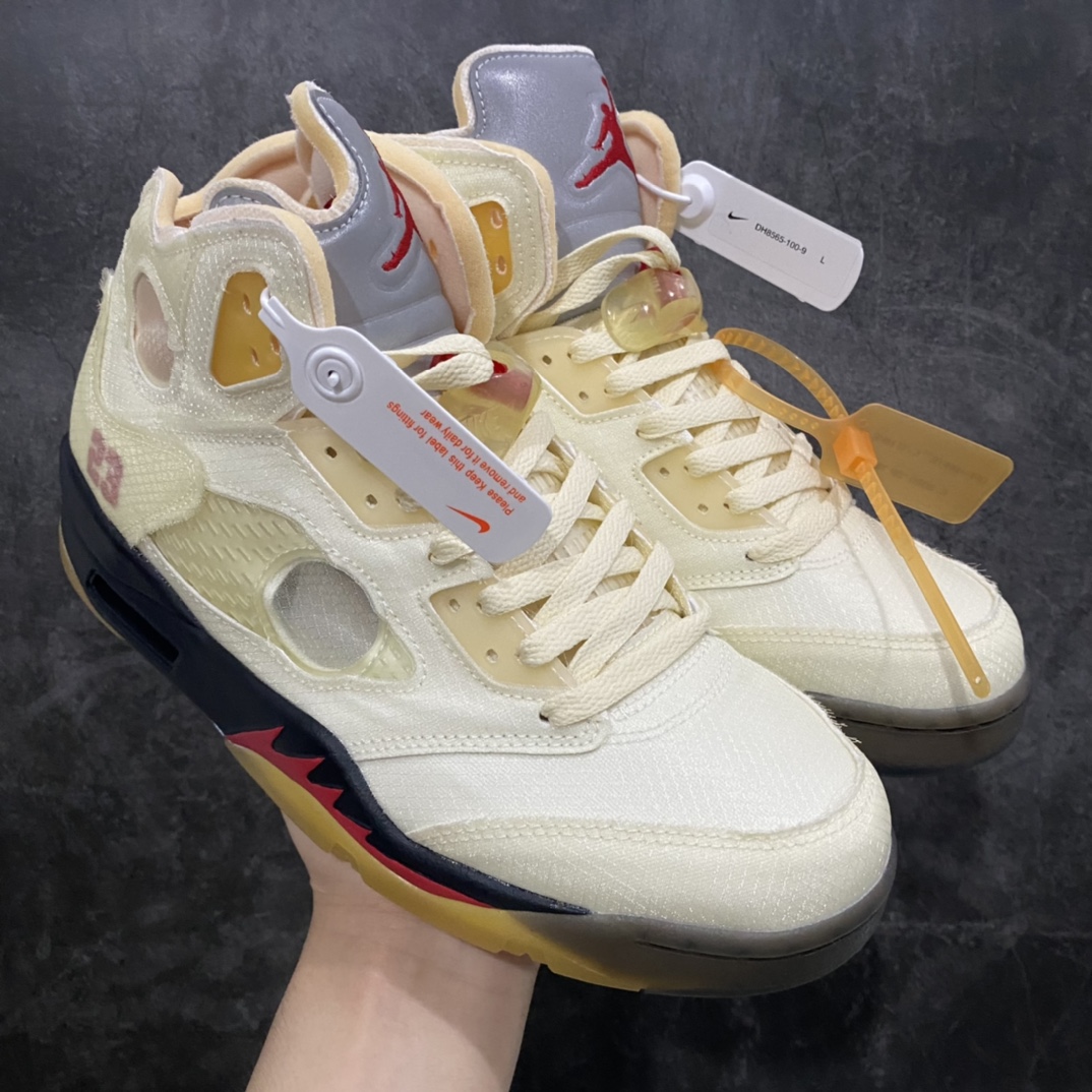 Off-White × Nike Air Jordan 5 "Sail" Men's Basketball Shoe DH8565-100