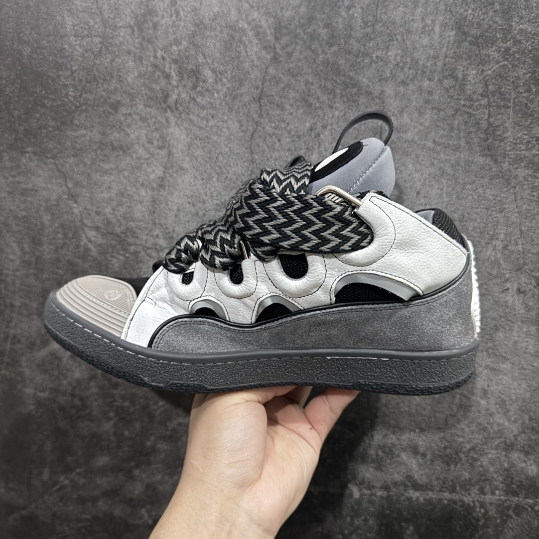 Lanvin Leather Curb Men's and Women's Sneakers