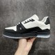 Louis Vuitton Trainer Series Sneakers Black and white panda embossed old flower fried street popular sports shoes