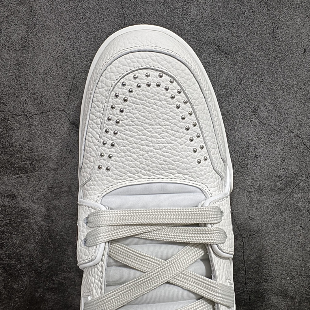 Louis Vuitton Trainer Series Sneakers White rivets sports shoes