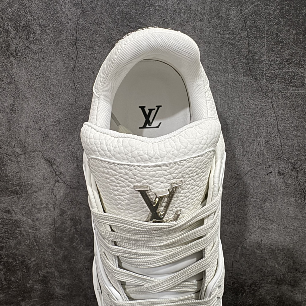 Louis Vuitton Trainer Series Sneakers White rivets sports shoes