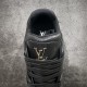 Louis Vuitton Trainer Series Sneakers Black rivets sports shoes