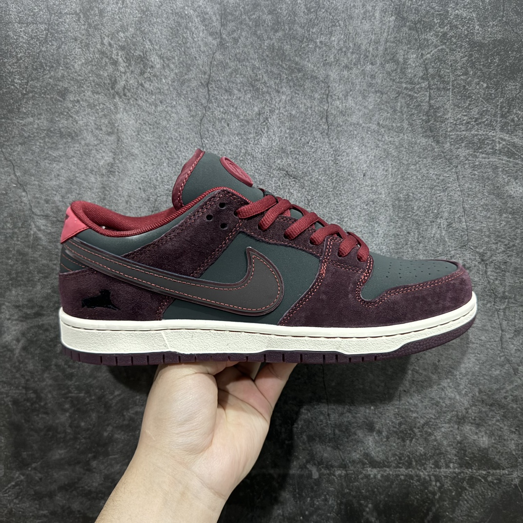 RIOT Skateshop x Nike Dunk Low SB 'Mahogany Dark Beetroot' Men's & Women's Sneakers FZ1289-200