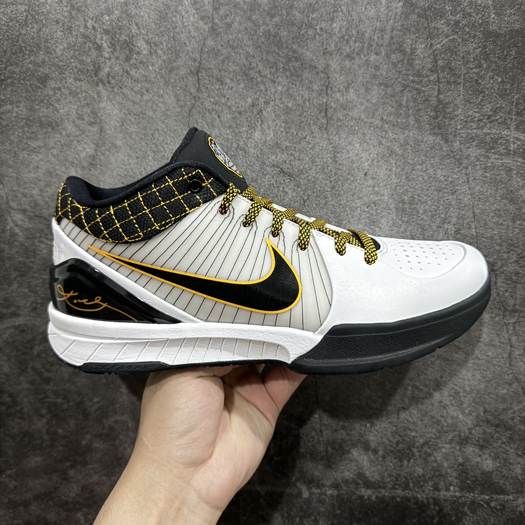 Nike Zoom Kobe 4 Protro White Black Del Sol Men's Basketball Shoe AV6339-101