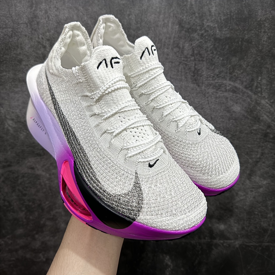 Nike Air Zoom Alphafly Next% 3 FP White Purple Agate Men's & Women's Running Shoes FD8311-100