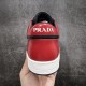  Prada Downtown low-top men's casual sneakers black red