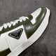  Prada Downtown low-top men's casual sneakers white green