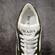  Prada Downtown low-top men's casual sneakers white green