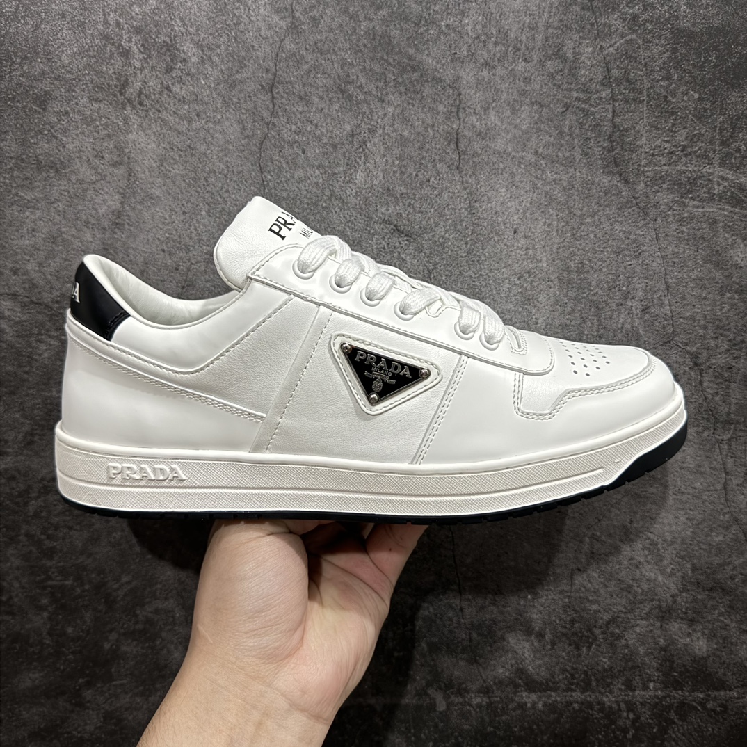  Prada Downtown low-top men's casual sneakers white 