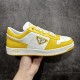  Prada Downtown low-top men's casual sneakers white yellow