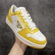  Prada Downtown low-top men's casual sneakers white yellow