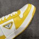  Prada Downtown low-top men's casual sneakers white yellow