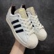 Wales Bonner x Adidas Superstar "Wonder White/Collegiate Navy" men's and women's sneakers JP7161